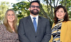COE faculty Sabrina Sembiante, Daniel Reyes-Guerra, and Maysaa Barakat