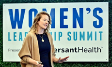 Tricia Meredith presents at the Women's Leadership Summit