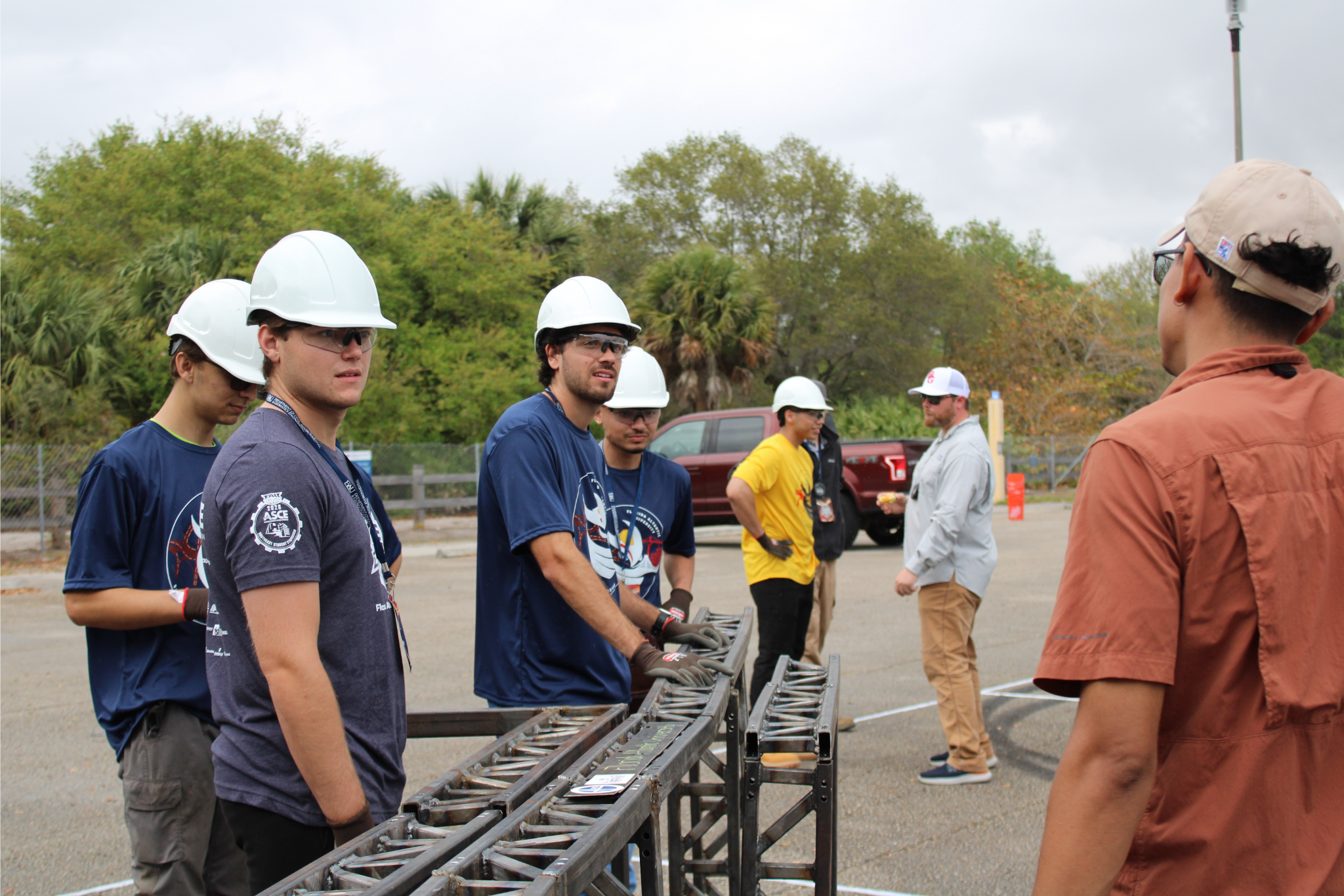 Image of FAU students from Steel Bridge Competition.