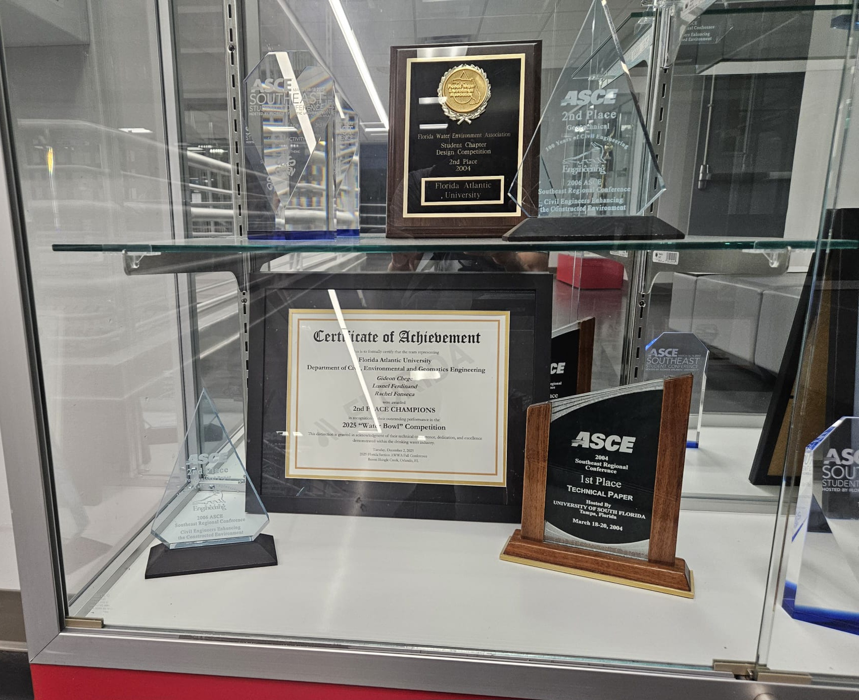 Water Bowl Competition certificate.