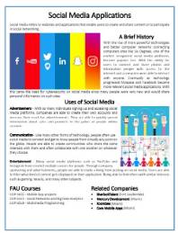 Social Media Applications