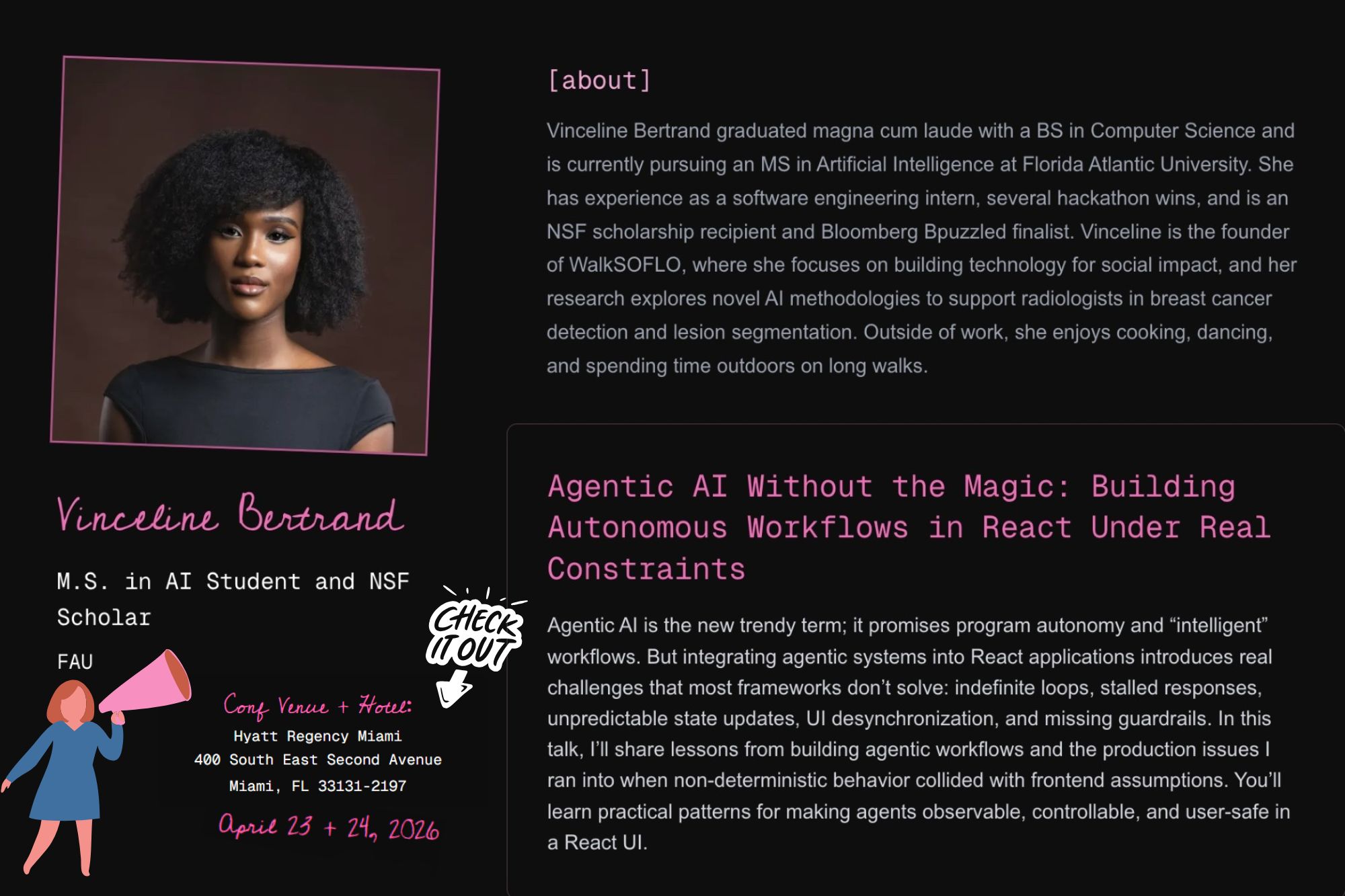 student picture with conference info