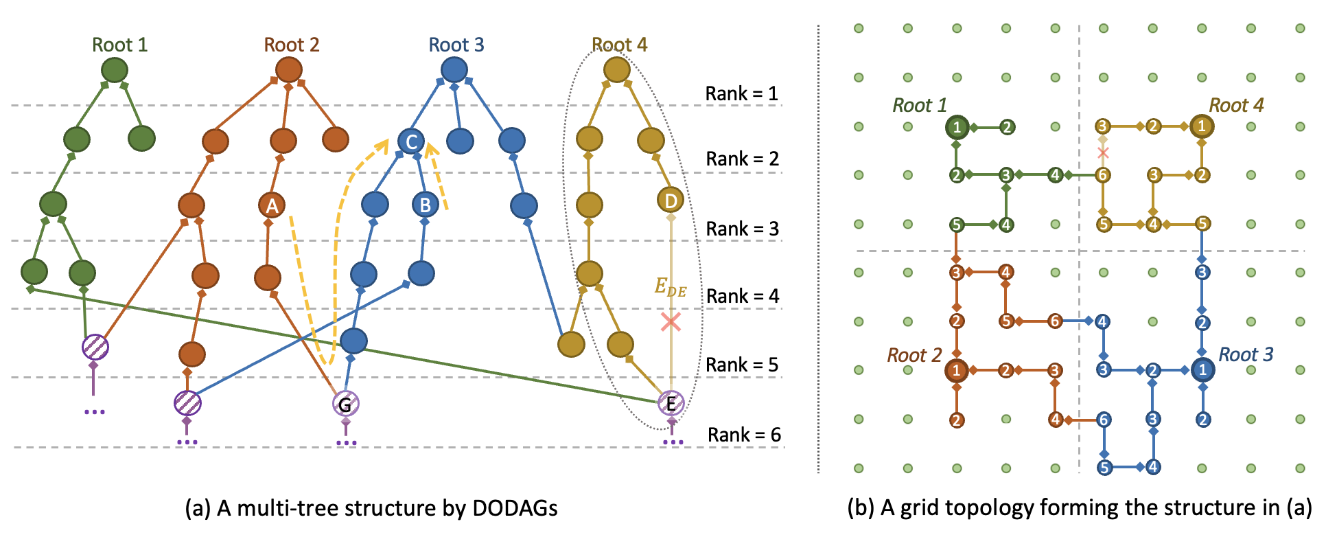 Multi-tree quantum networking