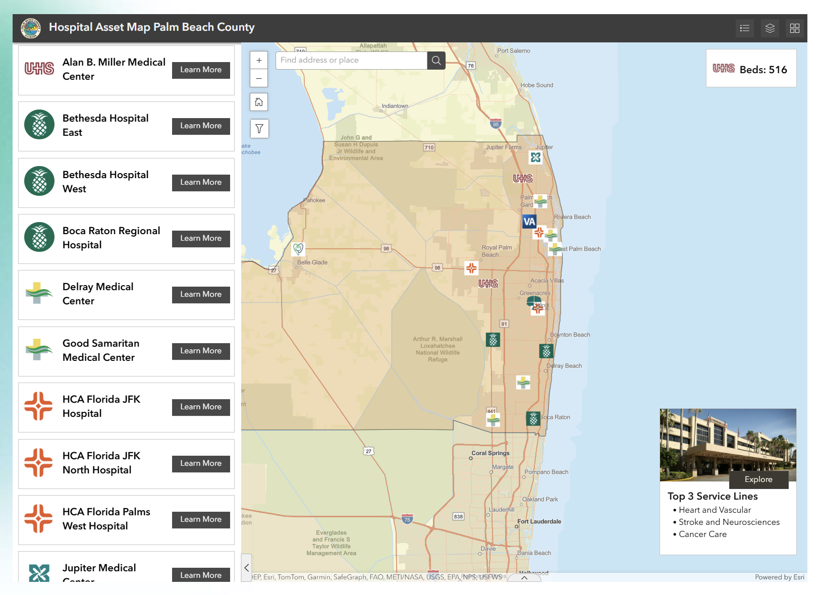 Palm Beach County Healthcare Asset Map 