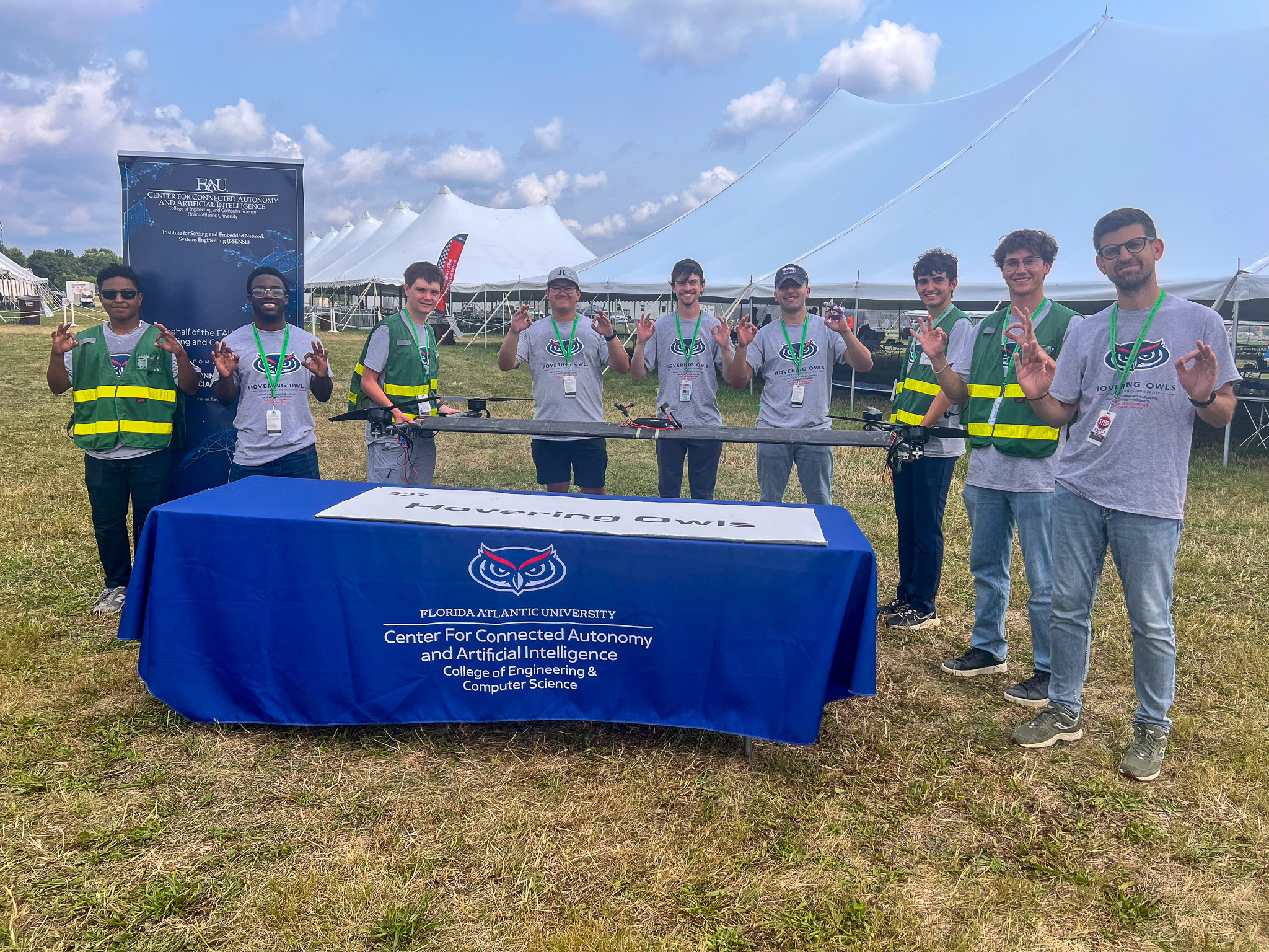 FAU CA-AI Hovering Owls Among Two University Teams to Top 2:1 Payload-to-Weight Ratio at DARPA Lift Challenge