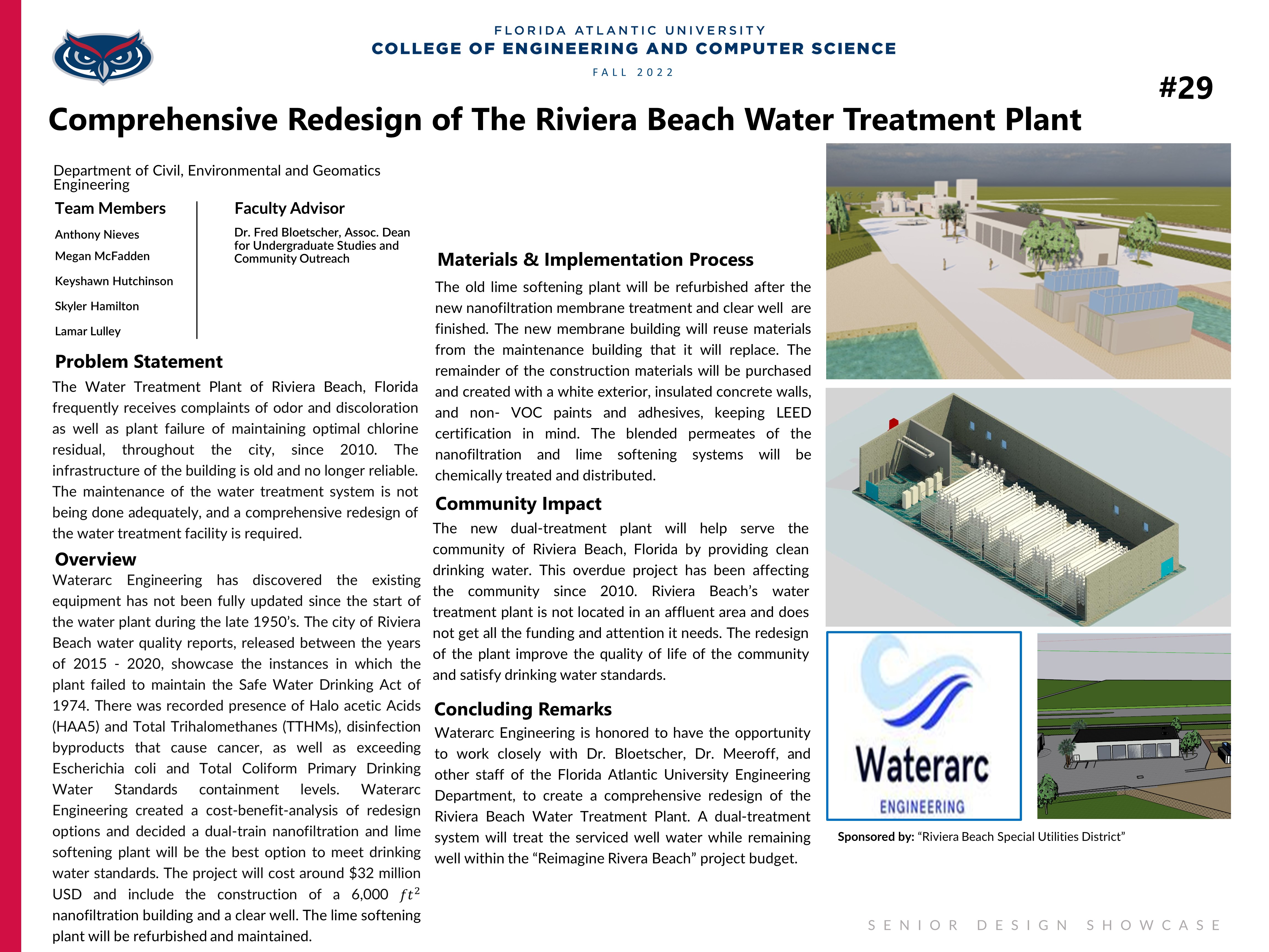 Comprehensive Redesign of the City of Riviera Beach Water Treatment Plant (Waterarc Engineering)