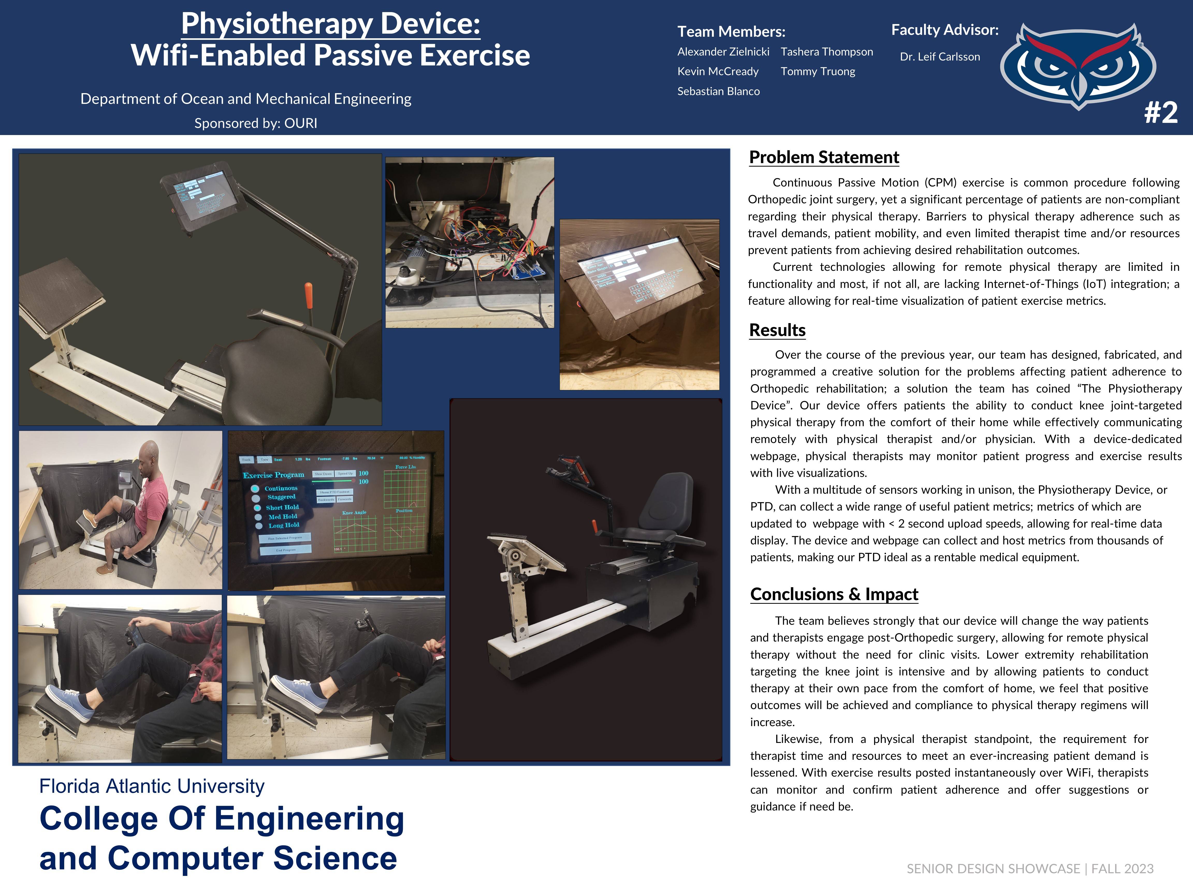 Physiotherapy Device: WiFi-Enabled Passive Exercise
