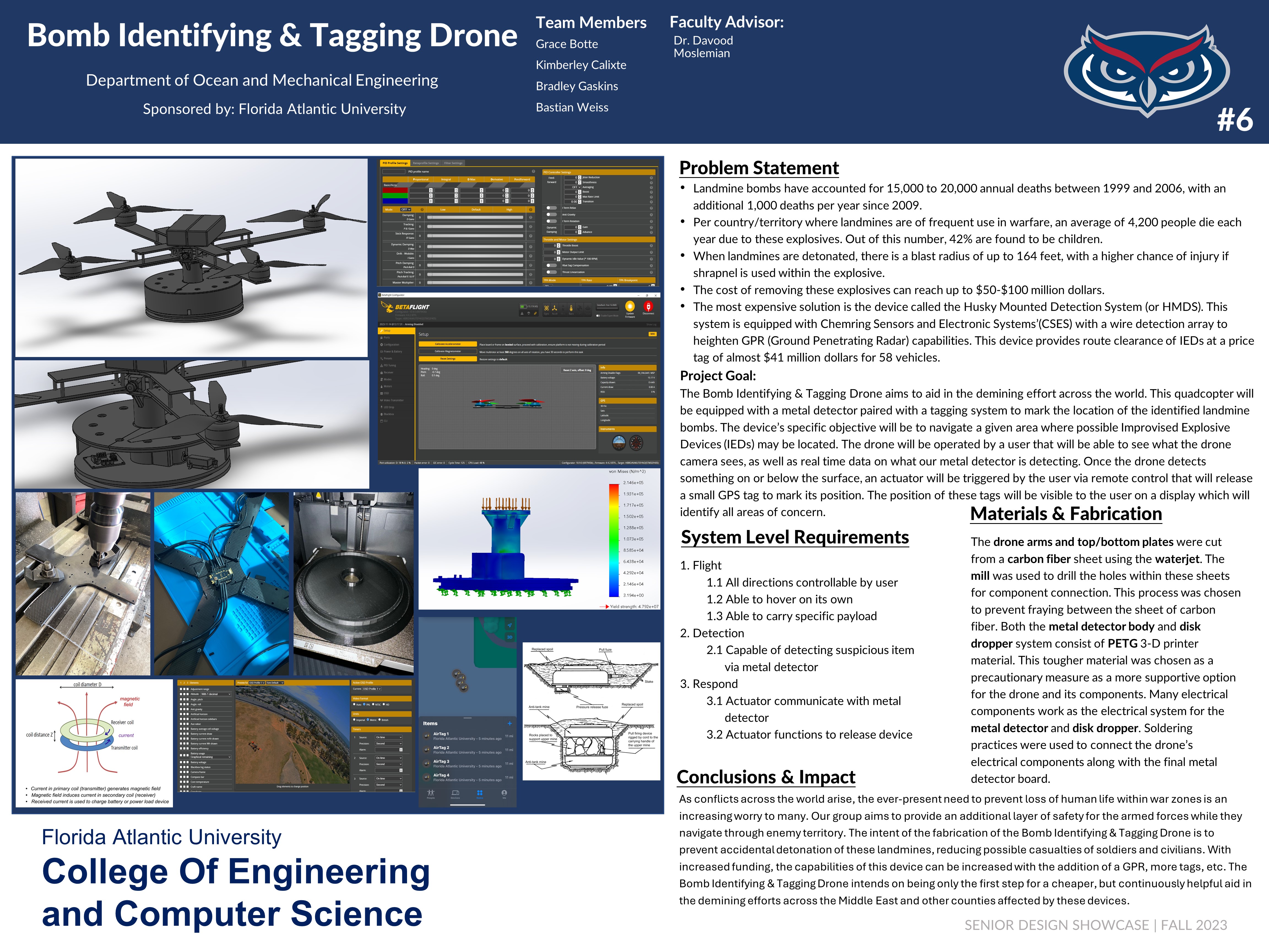  Bomb Identifying and Tagging Drone