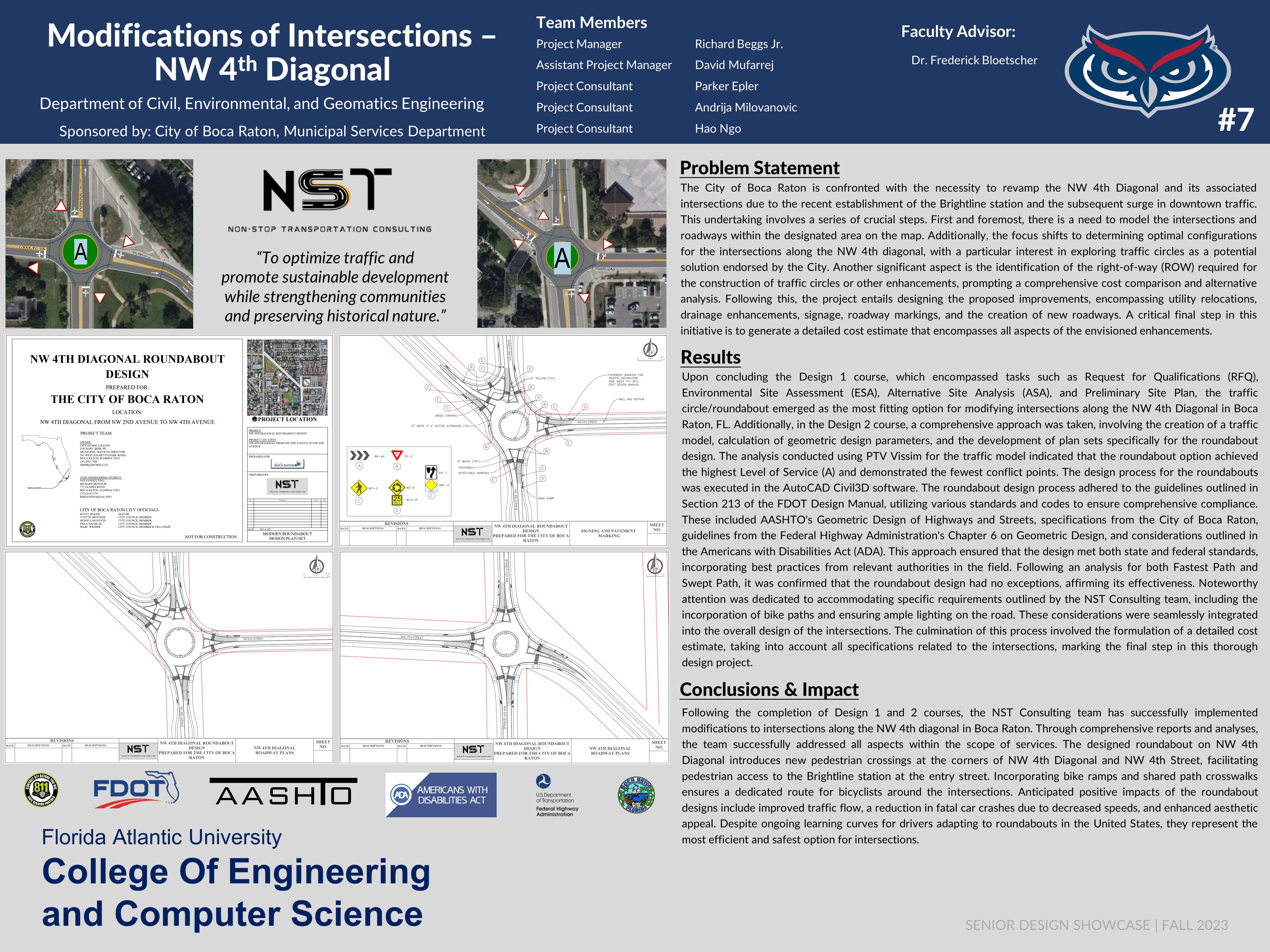 7. Modifications of Intersections - NW 4th Diagonal