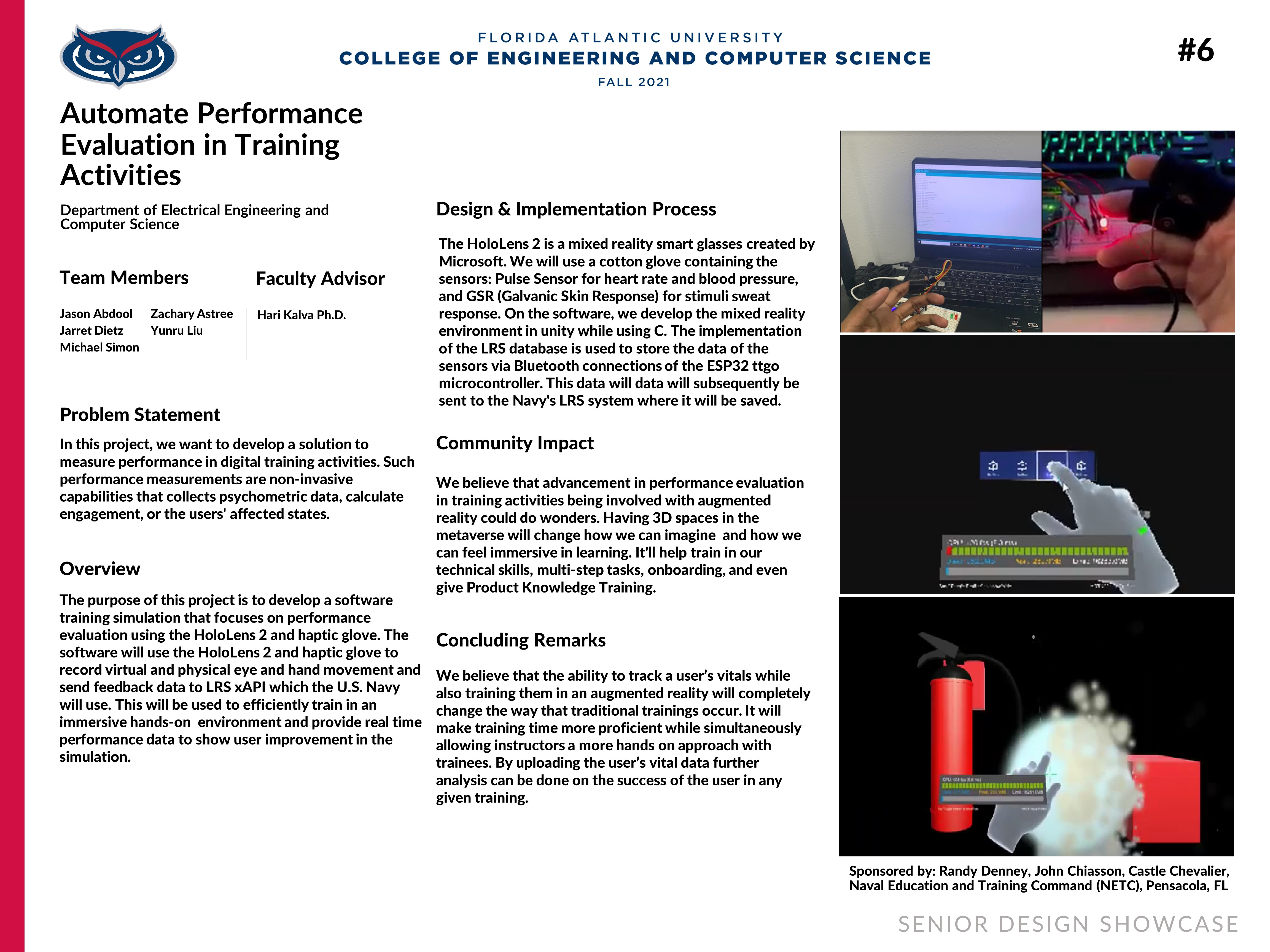 Automated Performance Evaluation in Training Activities