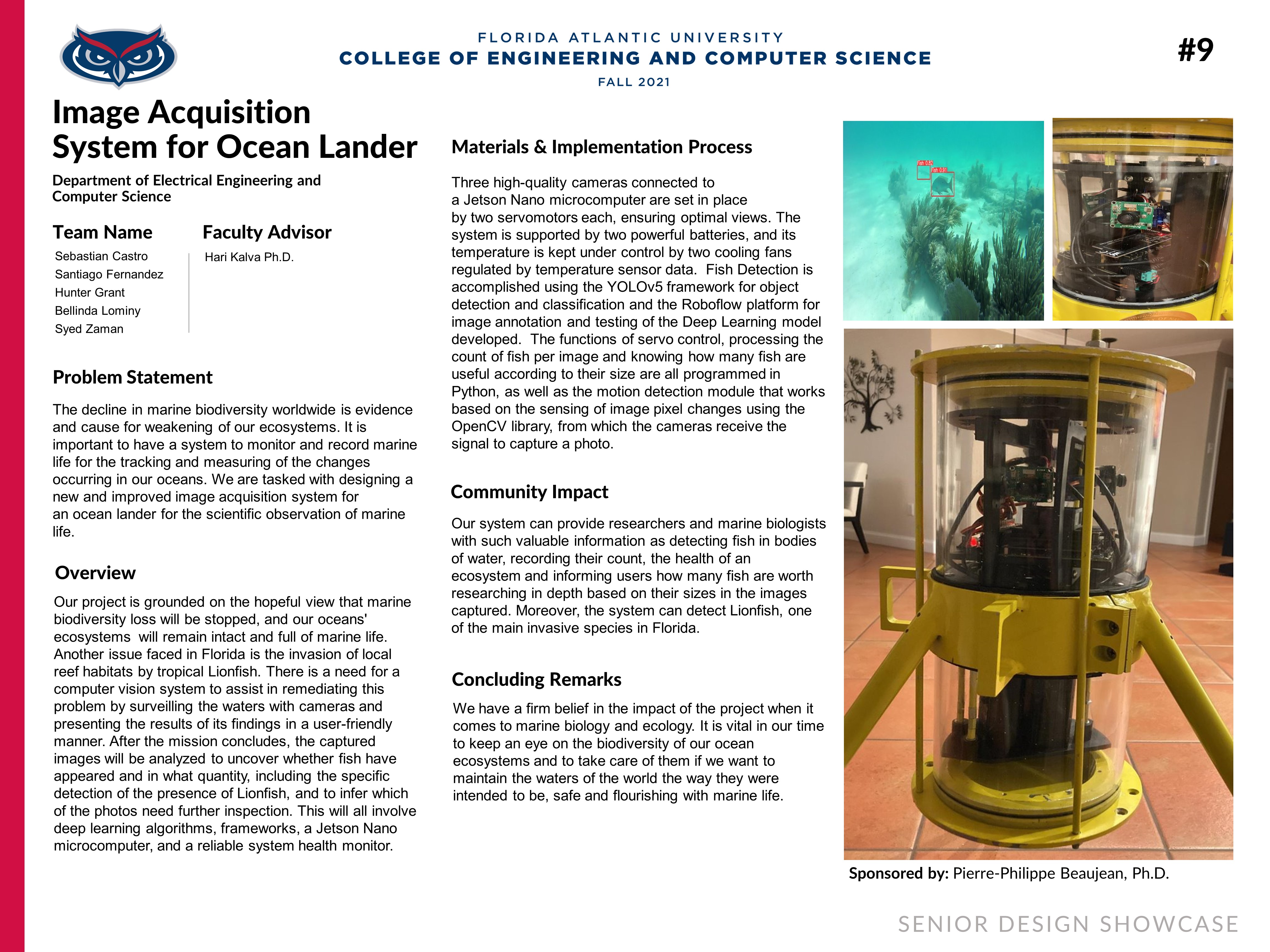 Image Acquisition System for Ocean Lander