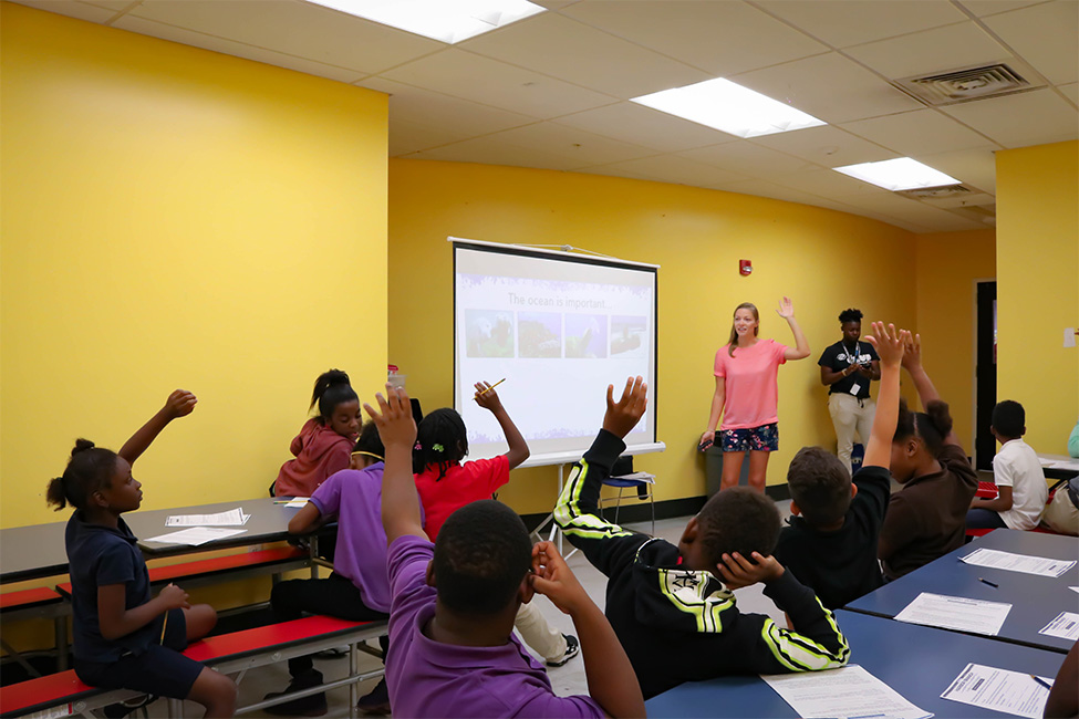 EDUCATING AREA YOUTH TO KEEP THE SEA FREE OF DEBRIS