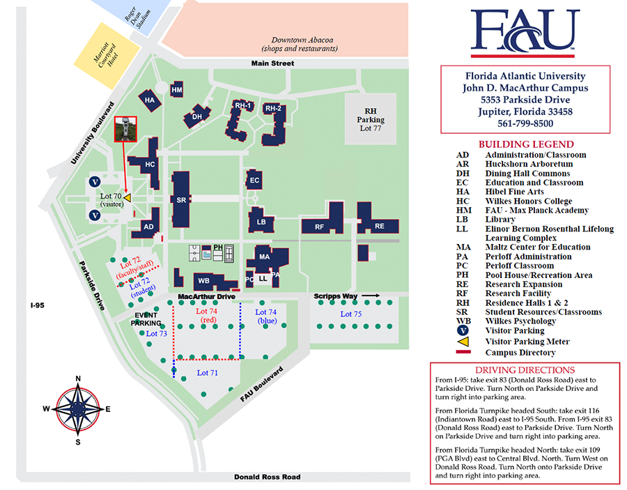 FAU | Wilkes Honors College - Jupiter Campus Map