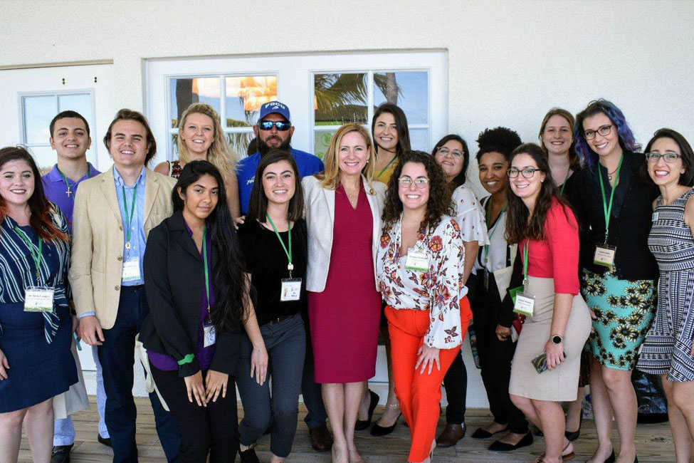 Congresswoman Debbie Mucarsel-Powell, Owen Silvera, Jillian Hanley, and Cara Capp at EVCO 2019