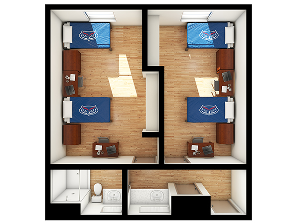 Suite with 2 double rooms