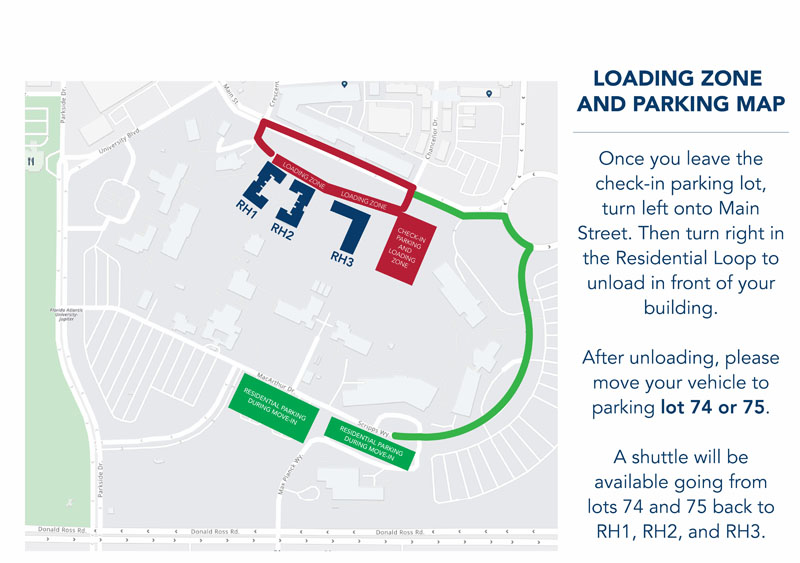 housing loading maps for Loading Zone and Parking