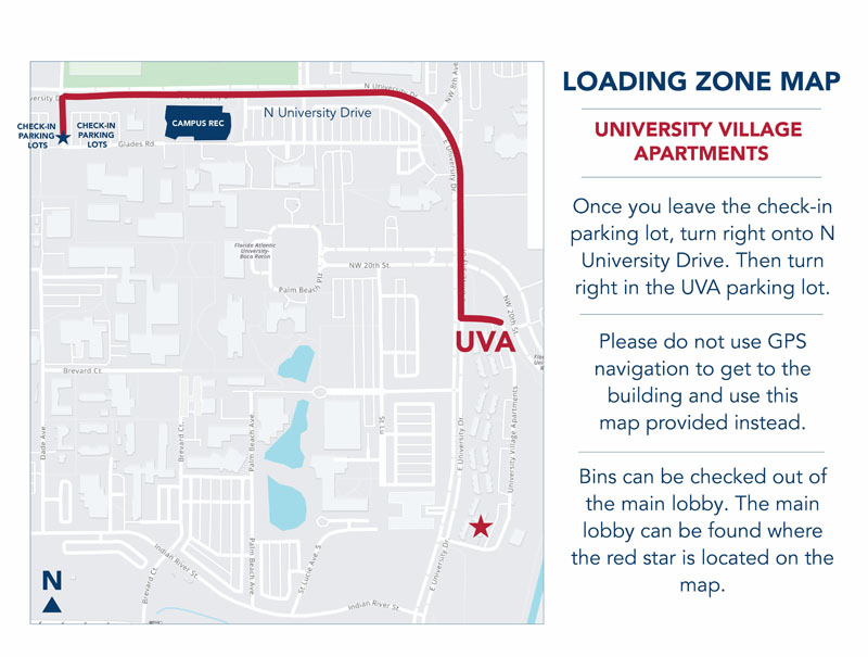 housing loading maps for University Village Apartments