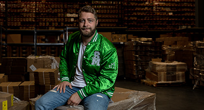 Jan Bednar in warehouse
