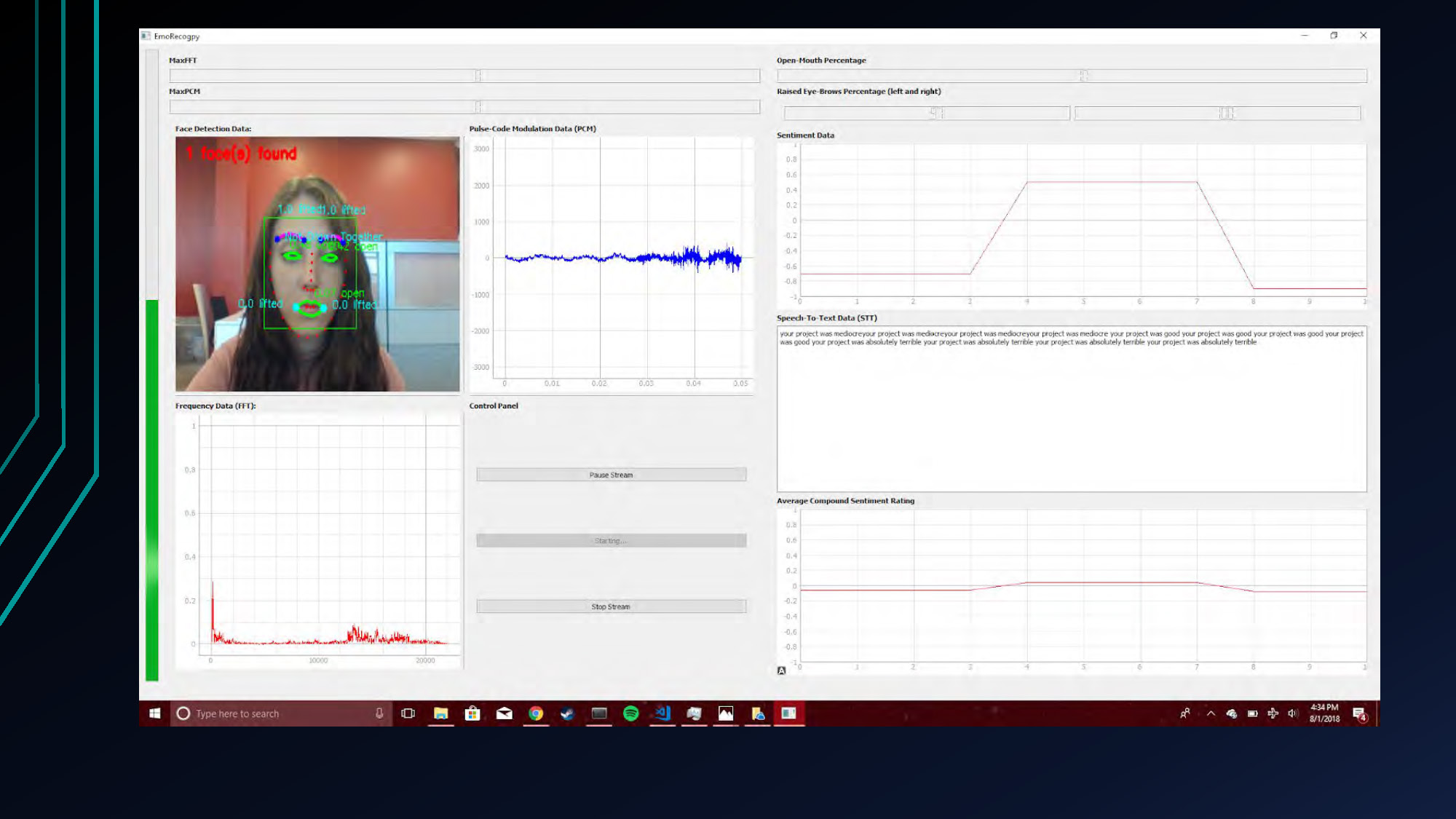 Slide 13: screenshot of a computer desktop showing an application interface