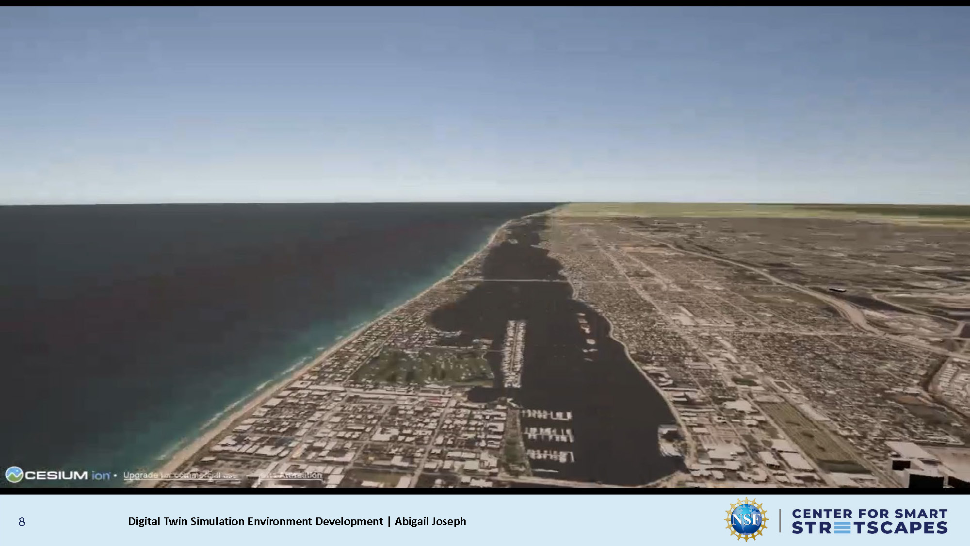 Slide 8: Visual demonstration of agent interactions and behaviors in the simulation environment