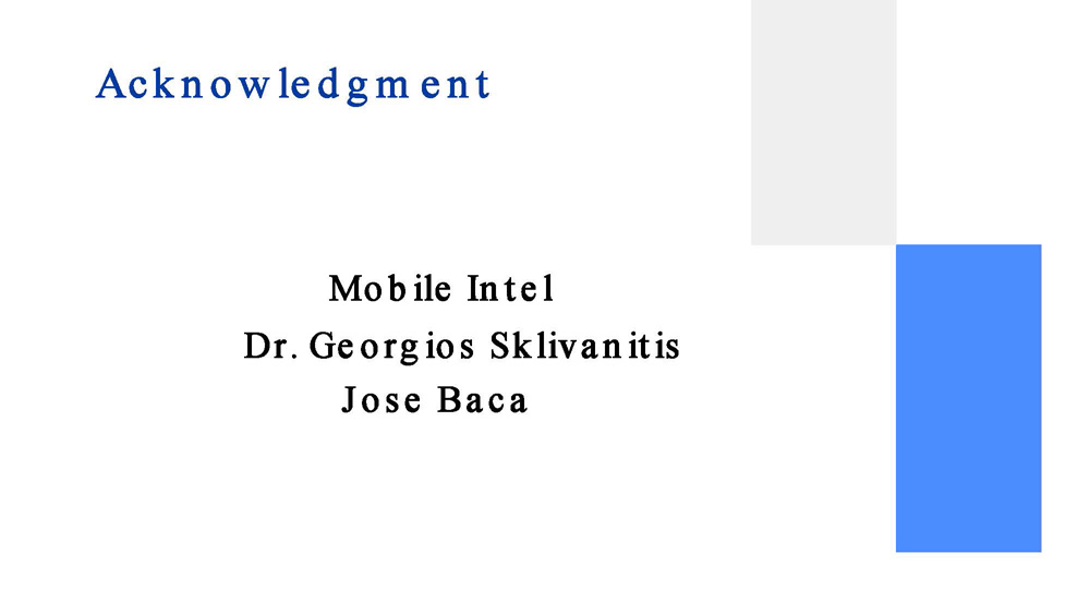 Slide 13: Acknowledgment and References listing contributors and academic sources