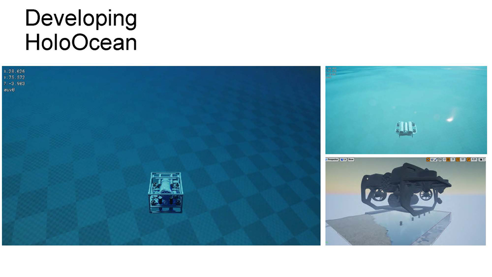 Slide 7: Developing HoloOcean section with development approach and methodology