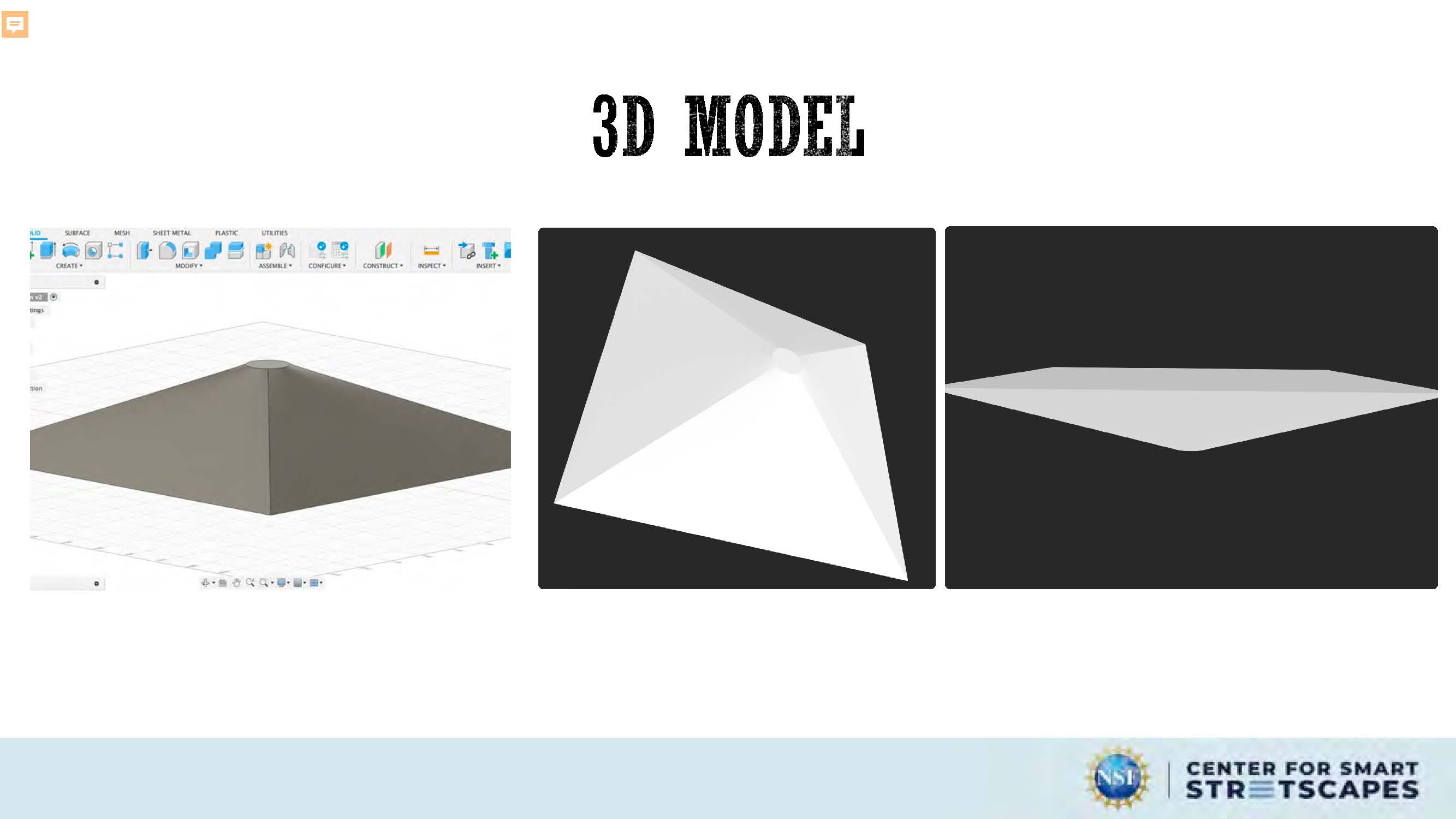 Slide 9: 3D model of a pyramid.