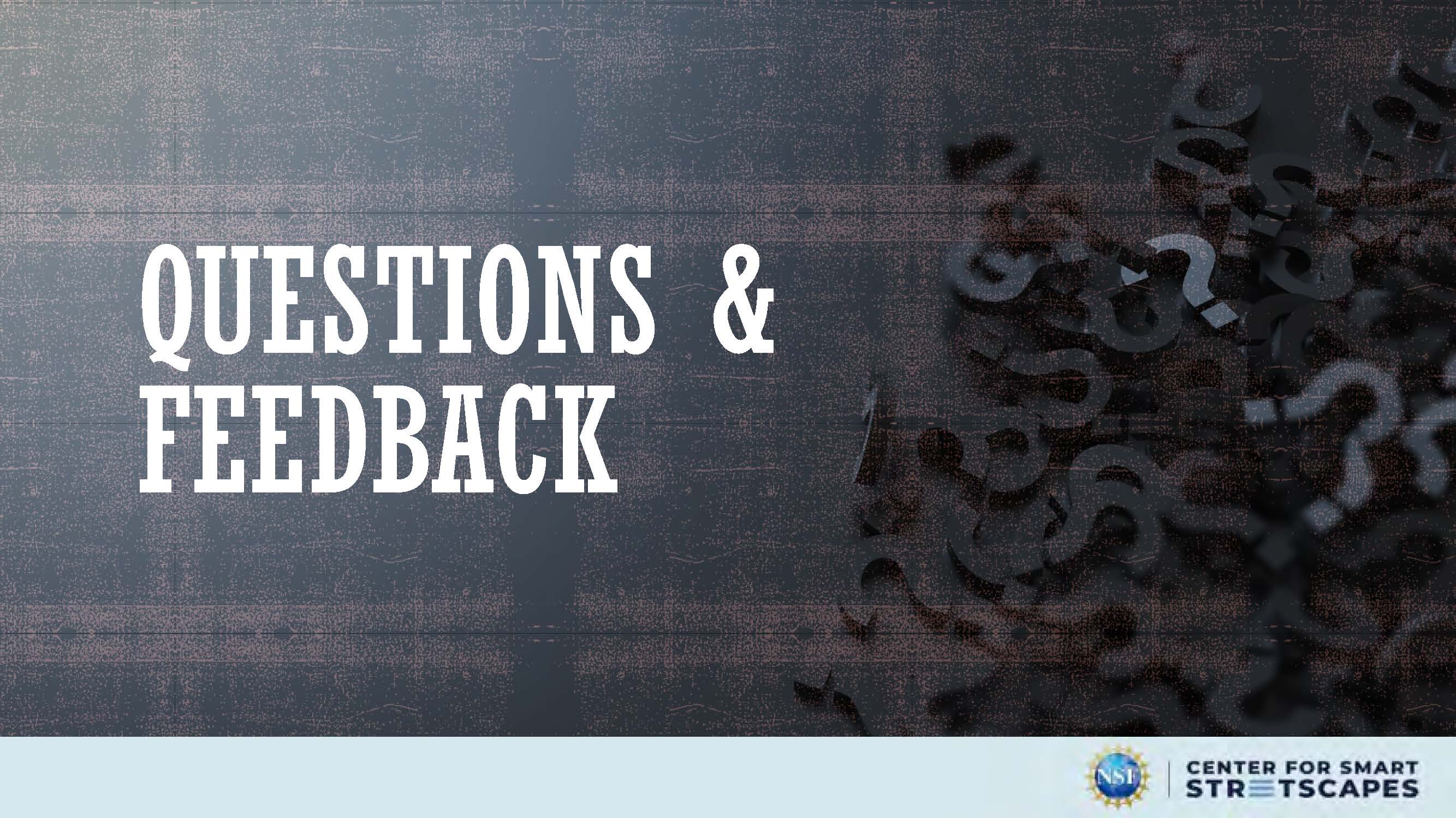 Slide 17: Questions and feedback slide