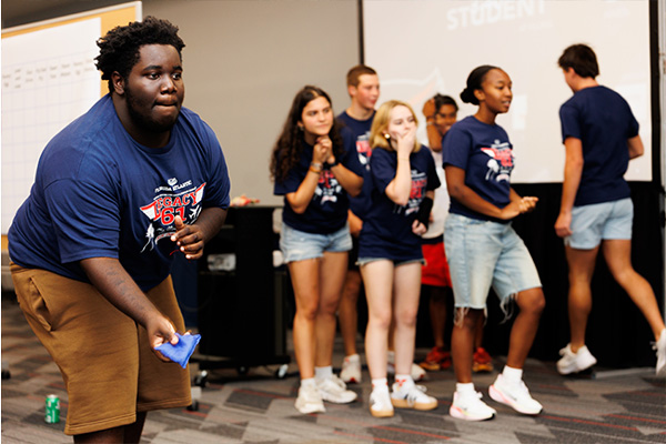 Students having fun doing various activities at Florida Atlantic