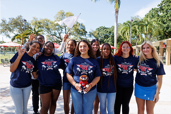 Students having fun doing various activities at Florida Atlantic