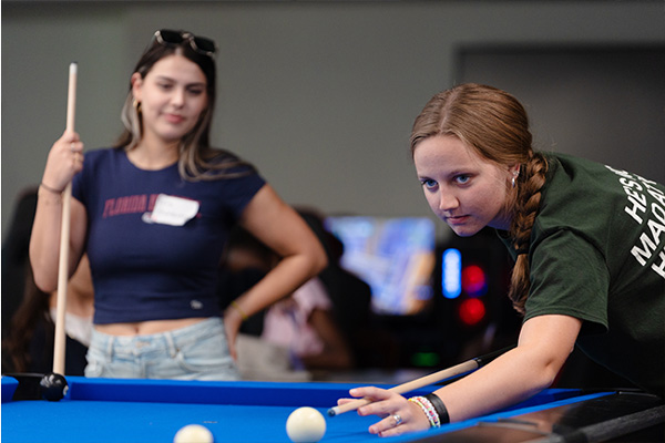 Students having fun doing various activities at Florida Atlantic