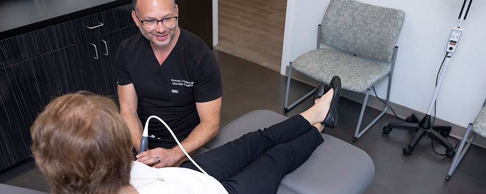 Dr. Collins with patient