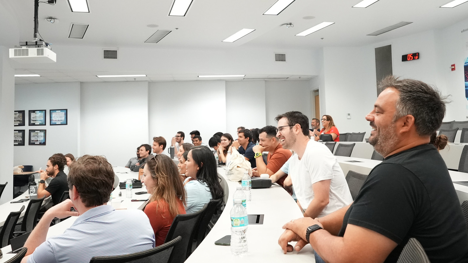 Alum, students, faculty and staff at the Alumni panel Q&A event