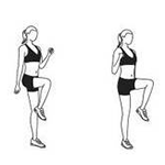 High knees exercise moves