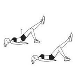Single leg bridge exercise moves