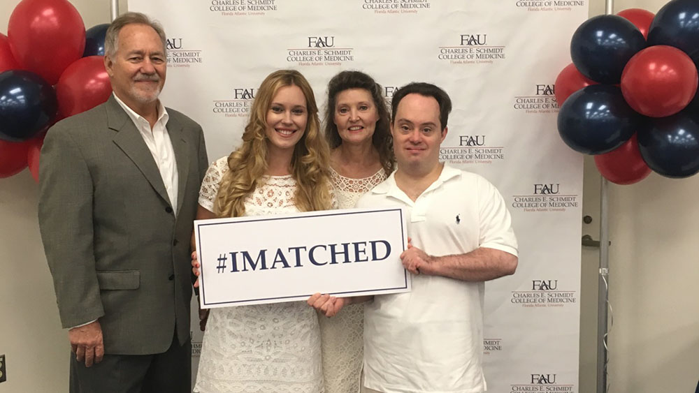 Dr. Klimczak with family at FAU Match Day