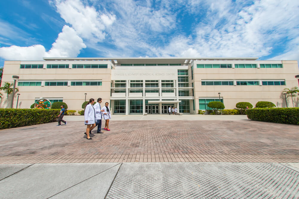 Schmidt College of Medicine building at FAU Boca Raton, FL campus
