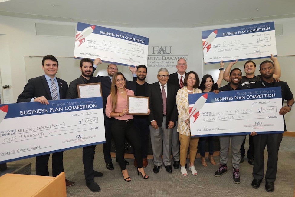 Along with prize money, teams compete for legal and business services, space at FAU’s Tech Runway and the opportunity to present their business plan to local angel investors, venture capital groups and more. Competitors have the opportunity to meet and network with successful entrepreneurs, and resources are provided to aid students in the creation and implementation of their businesses. 