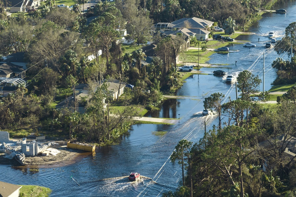 Flooded streets in Florida