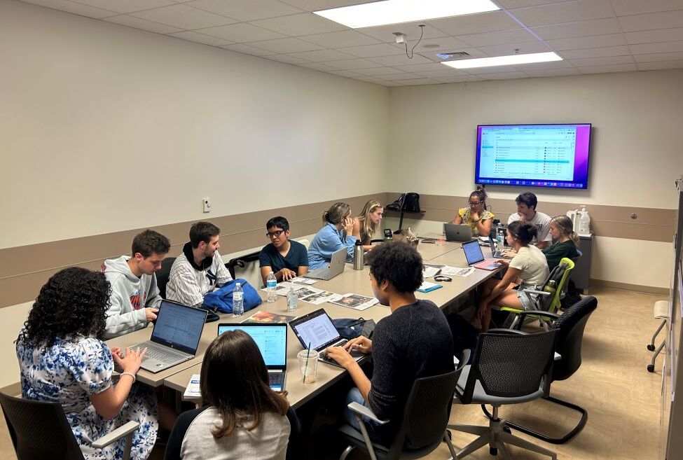 Students participate in MediaLab@FAU in a classroom setting