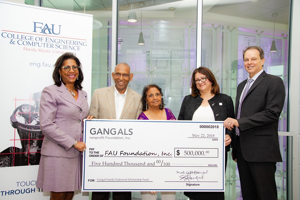 Gift, Endowed Scholarship Fund, Gangal Family, FAU College of Engineering and Computer Science 