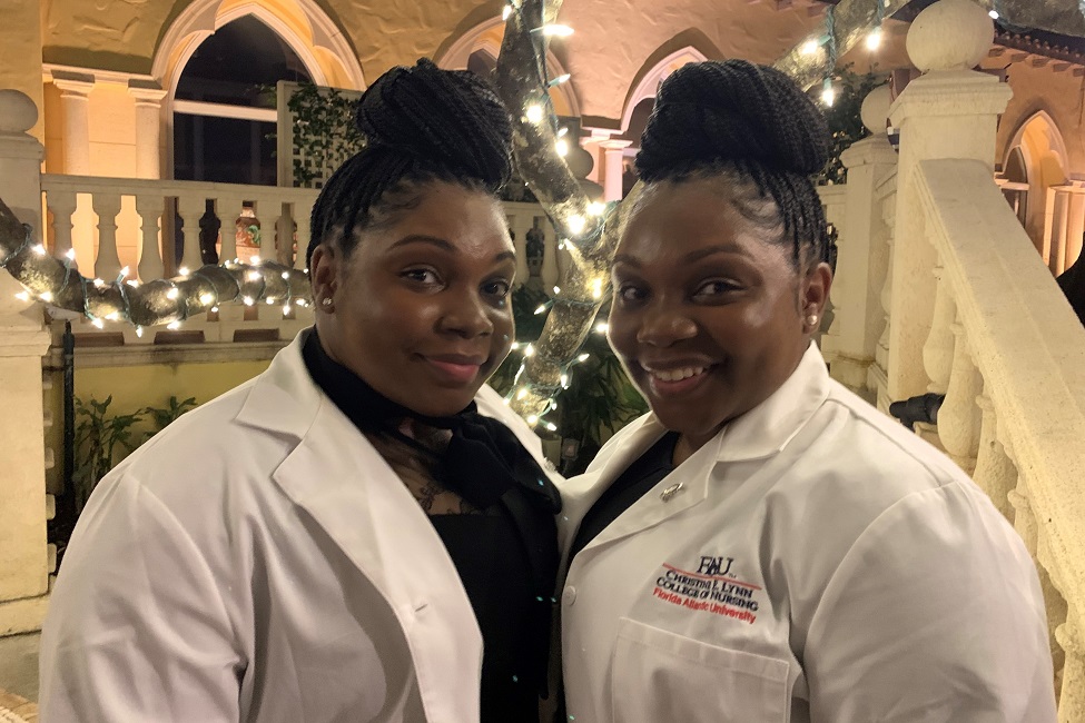 Identical Twins and Soon-to-be Nurses 'Lean on Each Other'