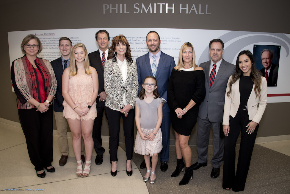 Pictured from left to right: Cheryl Burke Jarvis, Christopher Boudreaux, Kaelin Kelley, John Kelly, Susan Smith, Cali Myers, Charlie Myers, Shawn Smith-Myers, Daniel Gropper, and Maria Trajano.