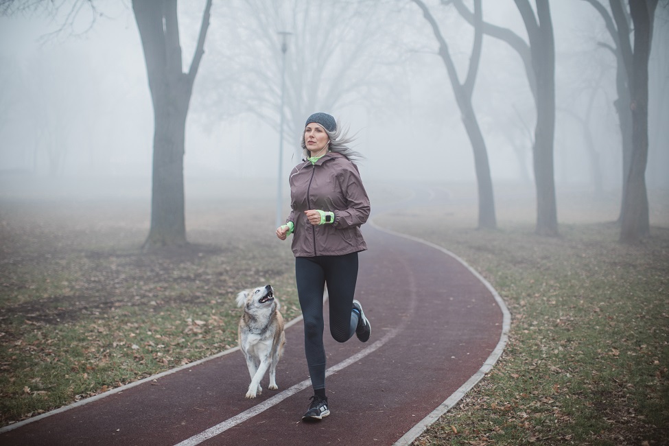 Running, Woman, Middle Age, Dog, Exercise, Brain Health