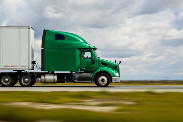 A truck on the road