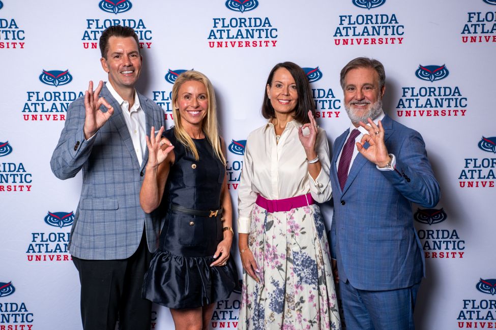 Michael Hagerty, Michelle Hagerty, Florida Atlantic University President Adam Hasner and Florida Atlantic University First Lady Jillian Hasner