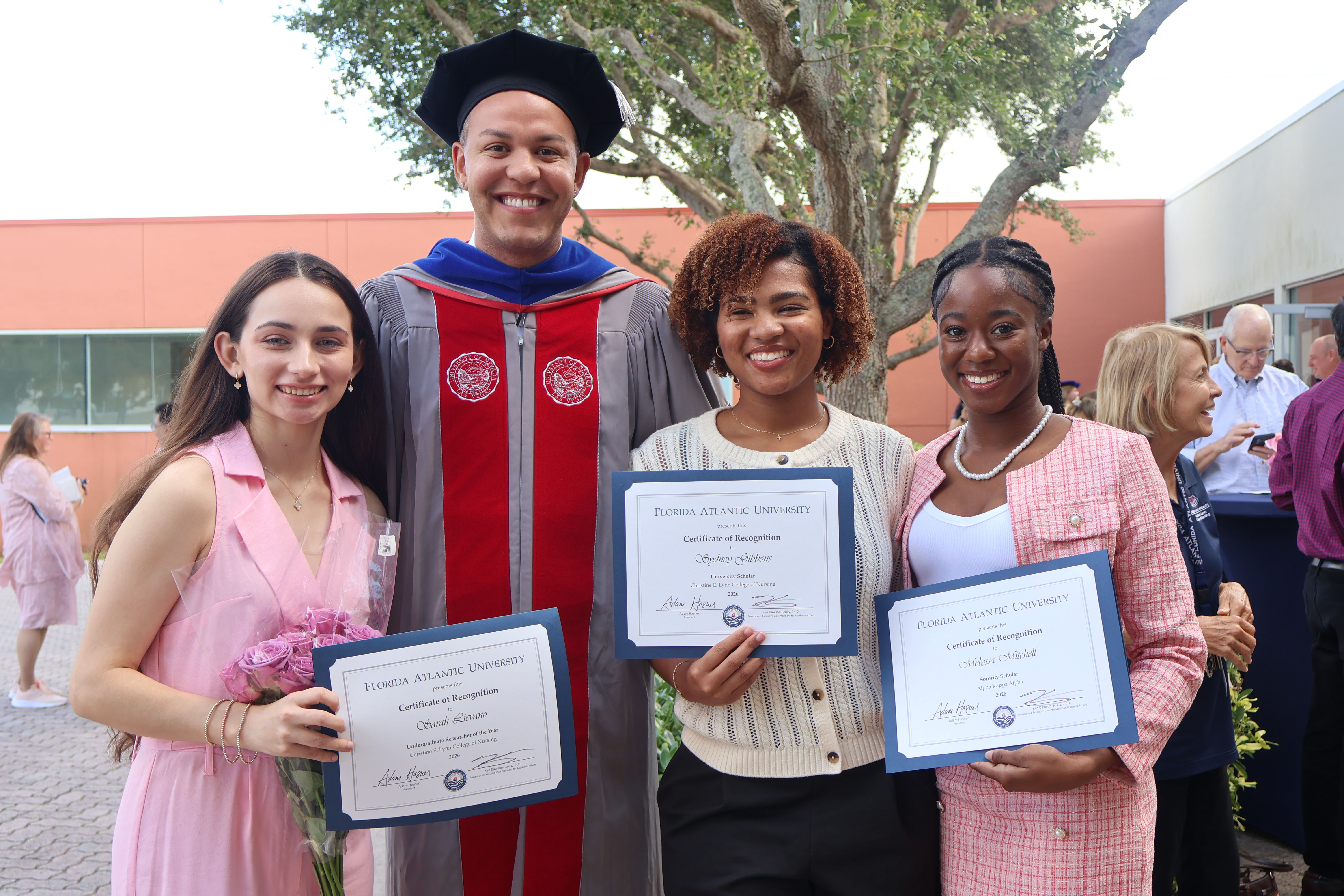 Dean Duncan and nursing students