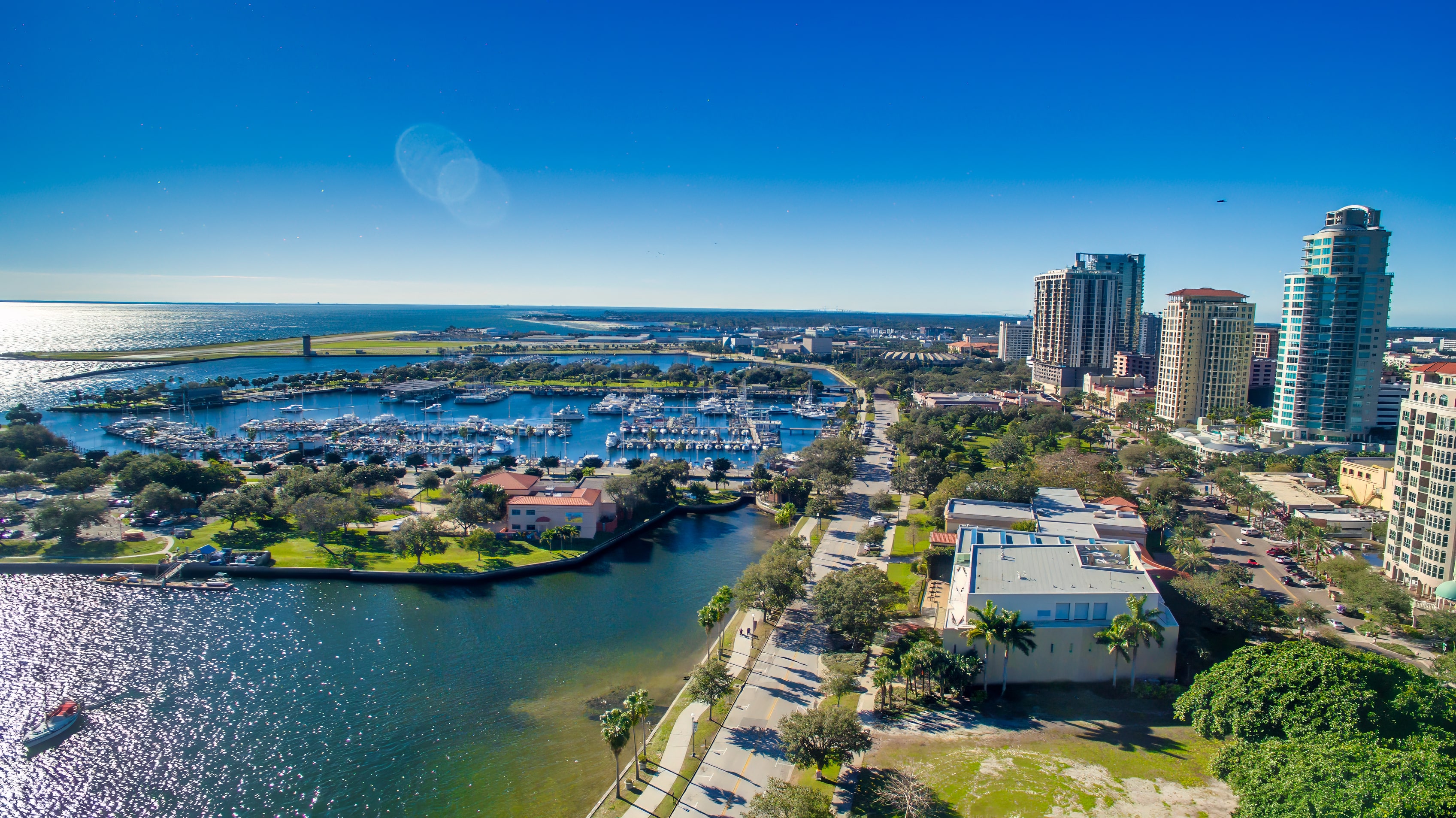 Florida's shore on a sunny day