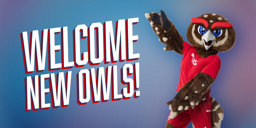 Owlsley saying Welcome New Owls