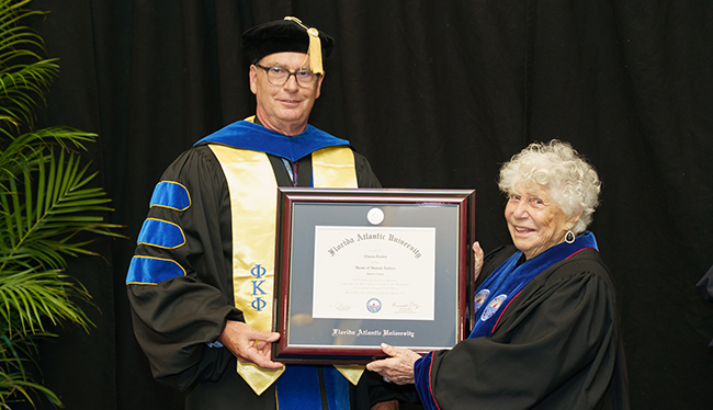 Charna Larkin receives Honorary Doctorate in Humane Letters